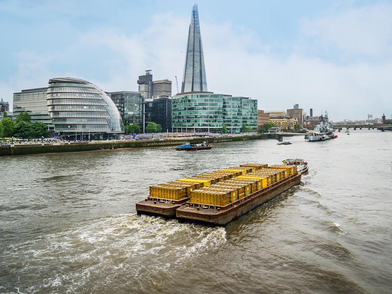 autonomous barge barges supply chain river thames london