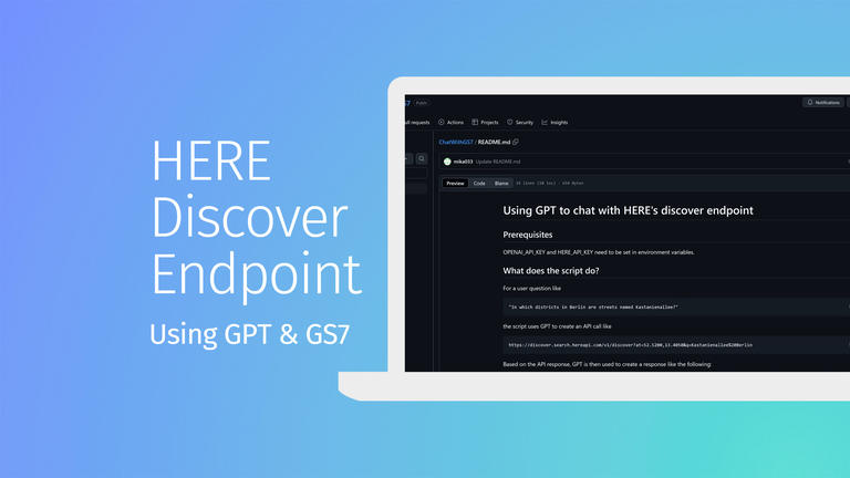 HERE Discover Endpoint with ChatGPT