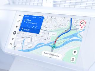 graphic depicting HERE Navigation on navigation system