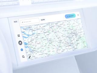 graphic depicting HERE Navigation on navigation system