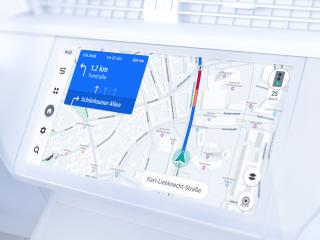 graphic depicting HERE Navigation on navigation system