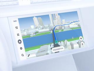 graphic depicting HERE Navigation on navigation system
