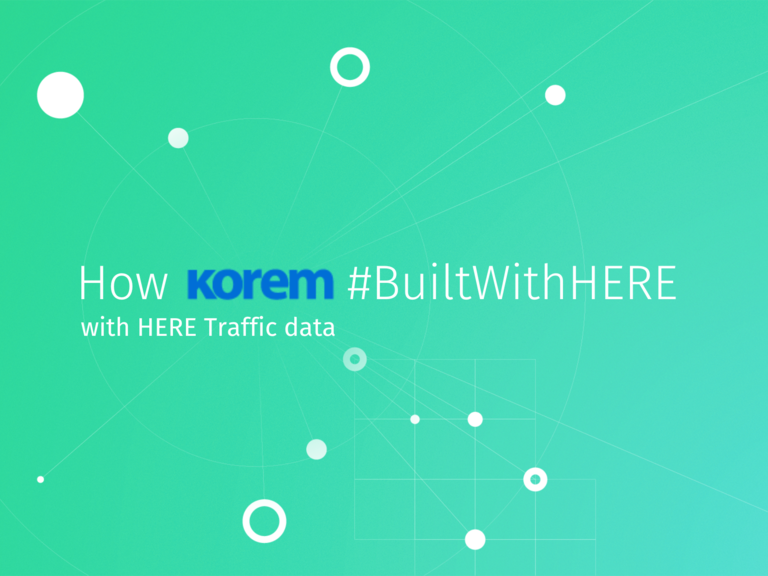 korem built with here technologies traffic data