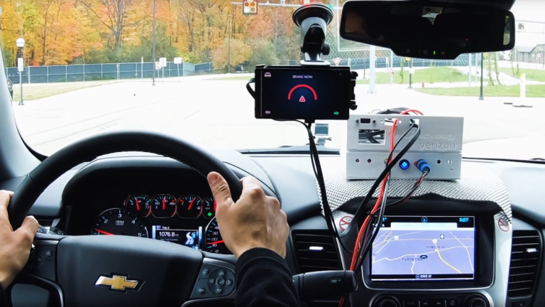 Testing Verizon collision avoidance system